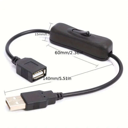 1pc USB Extension Cable With ON off Switch