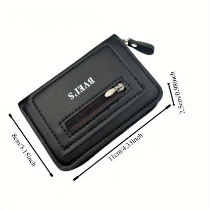 1pc Slim Faux Leather Credit Card Holder Wallet
