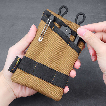 1pc EDC Pouch EDC Pocket Organizer Mini Tool Pouch With 4 Pockets For Knife Flashlight Card