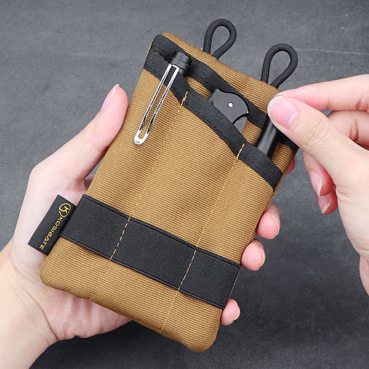 1pc EDC Pouch EDC Pocket Organizer Mini Tool Pouch With 4 Pockets For Knife Flashlight Card