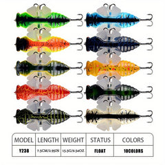 1pc Catch More Fish with Life Bionic Cicada Shape Fishing Bait Hard Artificial Fish Lure with Rot