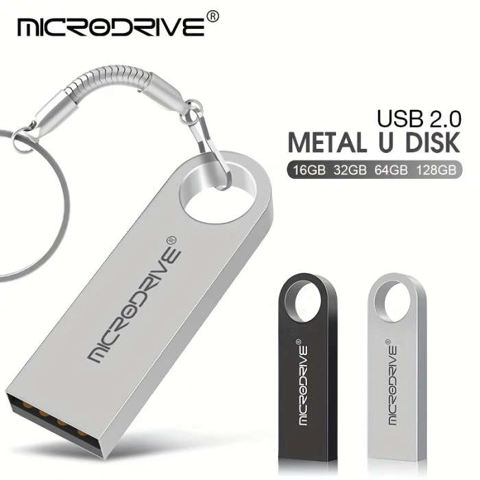 1pc High-Speed USB 2.0 Flash Drive 64GB Storage Options Portable USB Memory Stick with Key Ring