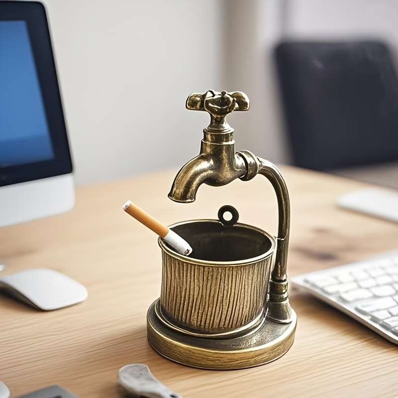 1pc Vintage Wrought Iron Ashtray