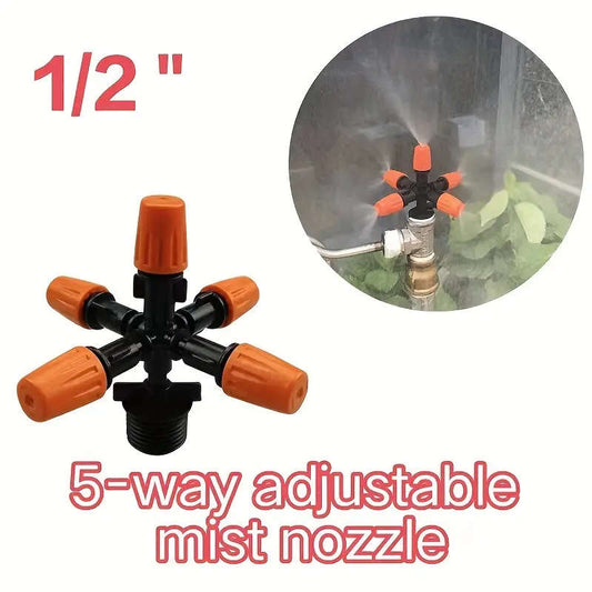 1pc 5-way Garden Spray Sprayer 1/2 "0.799in 20.3mm