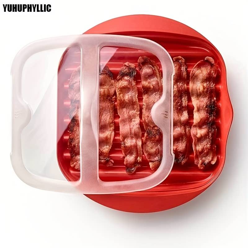 1 Set Microwave Bacon Pot With Lid