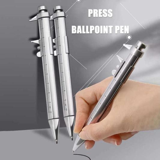 1pc Creative Vernier Caliper Rollerball Pen Multifunctional Neutral Ink Pen 0-100mm
