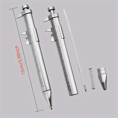 1pc Creative Vernier Caliper Rollerball Pen Multifunctional Neutral Ink Pen 0-100mm