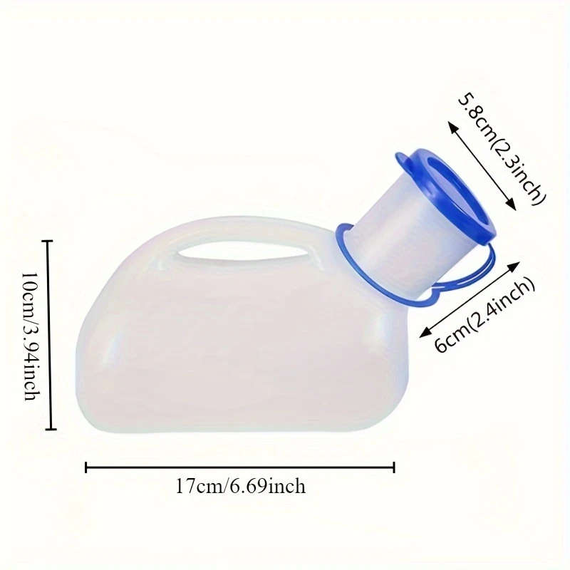 1pc Leakproof Portable Urinal with Lid and Funnel Lightweight Food-Grade Pee Bottle