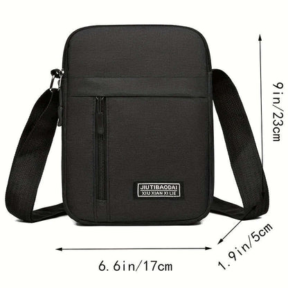 1pc Unisex Square Bag Men's And Women's Single Shoulder Crossbody Bag Backpack Korean Version Casual Oxford Cloth Bag Travel Business Shoulder Bag Small Bag Random Pull Direction Color sent randomly