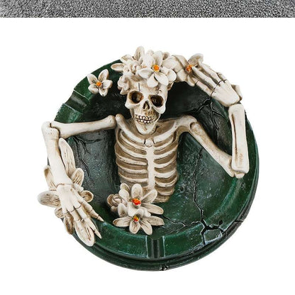 1pc New Flowering Skull Ashtray