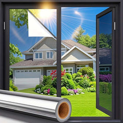 60cmx2m         1pc Double Sided Silver Solar Film Size 60cmx2m Door Window Sticker