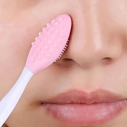 1pc Silicone Facial Cleansing Brush 2-in-1
