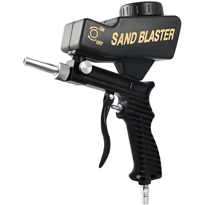 1pc Air Compressor Sandblasting Gun Kit Handheld Sandblaster Suitable for Metal Wood and Glass Portable Sandblaster Rust Remover Color sent randomly
