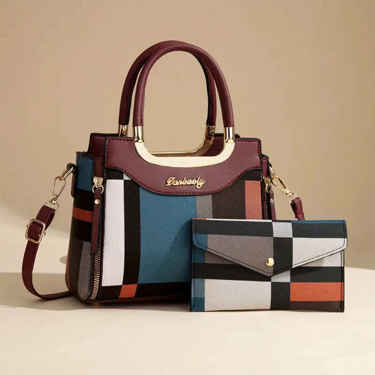 Large Capacity Tote Bag for Women on Valentine'S Day Elegant And Suitable for Middle-Aged Ladies Includes Multiple Pieces with a Sophisticated Crossbody Option Simple And Stylish Color Sent Randomly