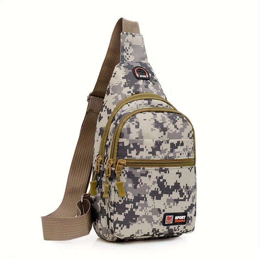 1pc Fashionable Canvas Tactical Chest Pack Bag