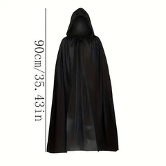 Unisex Halloween Hooded Cloak For Adults  90cm