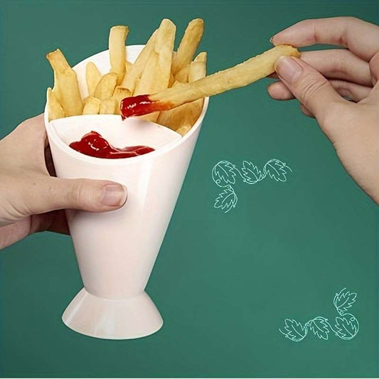 1pc Rectangular Plastic Snack Cup with Lid