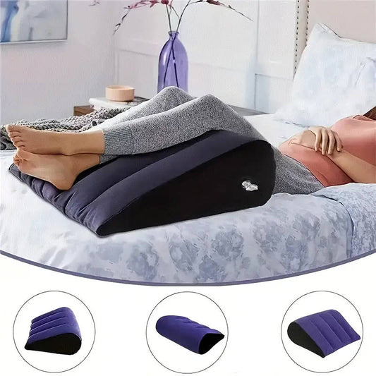 1pc Inflatable Leg Pillow Plush Leg Pillow Inflatable PVC Triangle Cushion Reliable