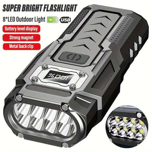 1pc Super Bright LED Flashlight Rechargeable Torch Portable Work Light