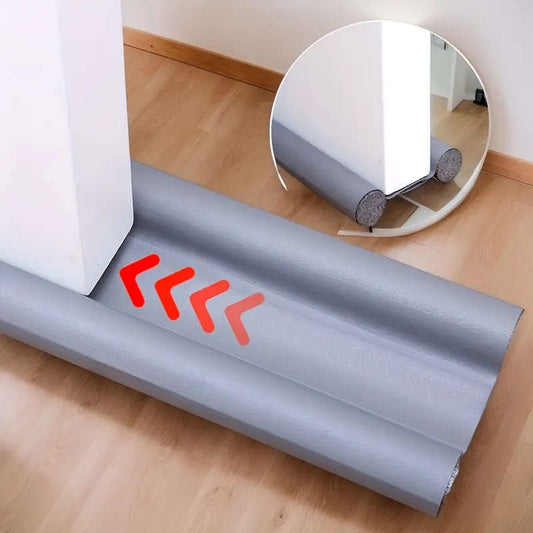 1pc Durable Faux Leather Door Bottom Seal Strip Windproof Soundproof Dust-Proof Adhesive Insulation for Enhanced Home Comfort Color sent randomly