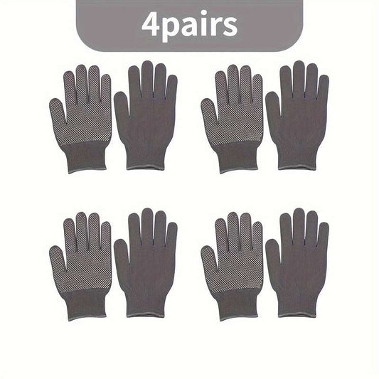 4Pairs Gray Multi Purpose Work Gloves