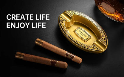 1pc Elegant Cigar Ashtrays with Intricate Designs