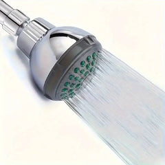 1pc Modern High-Pressure Shower Head Adjustable Angle Water-Saving Plastic Rainfall Spray Ideal for