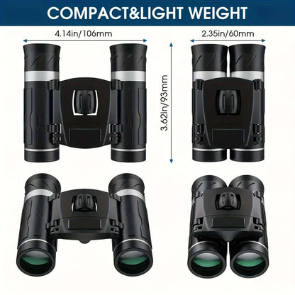 1pc 10X Upgraded HD Portable Zoom Binoculars Folding Performance Telescopes