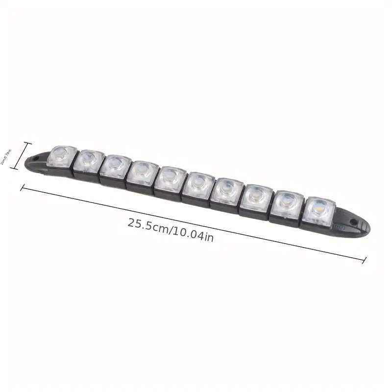 2pcs Flexible 10LED Snake Car White Lights for Vehicles Hardwired