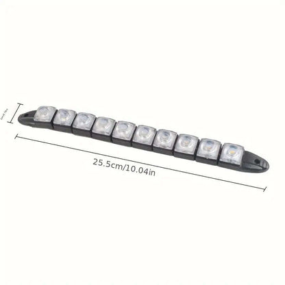 2pcs Flexible 10LED Snake Car White Lights for Vehicles Hardwired