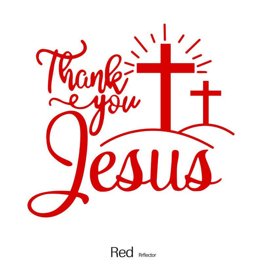 1pc Red Jesus Christian Themed Stickers  color Red  size S