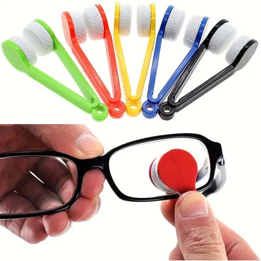 4pcs Mini Portable Glasses Cleaning Brushes Soft Bristles Easy-to-Use for Home Travel Ideal for Bedroom Use