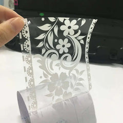 Pvc Lace Pattern Self-Adhesive Window Film Roll