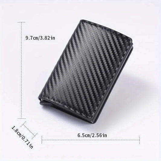 Sleek Anti-Theft Men's Wallet Durable Aluminum Alloy Multiple Card Slots Lightweight Compact Des