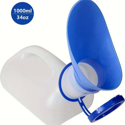 1pc Leakproof Portable Urinal with Lid and Funnel Lightweight Food-Grade Pee Bottle