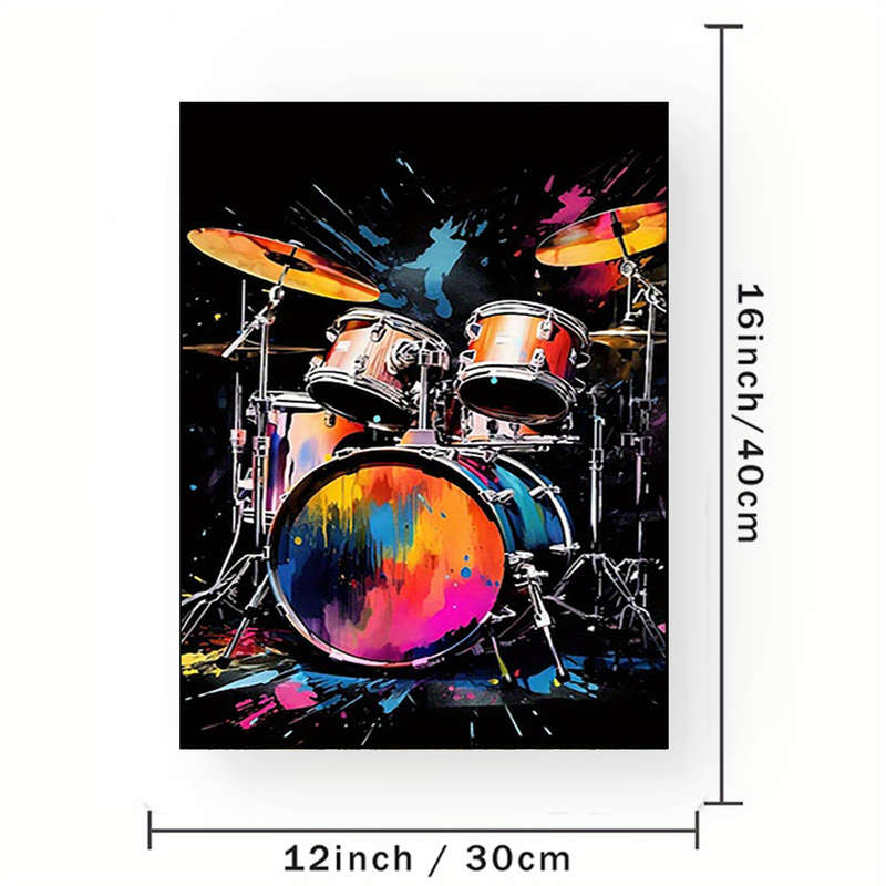 1pc Room Decor Drum Canvas Art Print