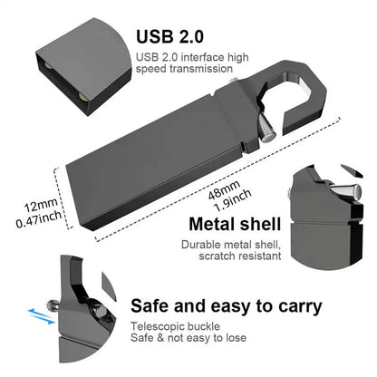 Metal Flash Drive USB 2.0 With 32GB Memory Stick USB Storage