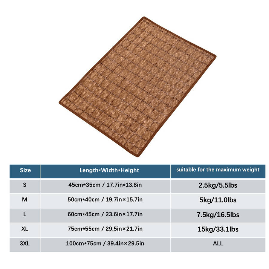 1piece Woven Mat Cooling Pad 75cmx55cm