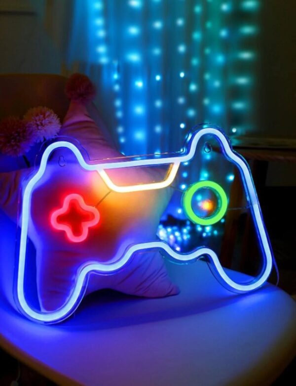 C-15 USB Powered Game Console Neon Lamp With Back Plate + On Off Switch