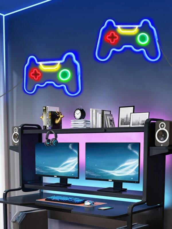 C-15 USB Powered Game Console Neon Lamp With Back Plate + On Off Switch