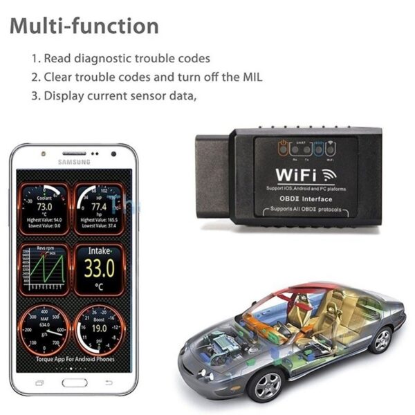 WiFi Code Reader OBD2 Interface Car Diagnostic Tool