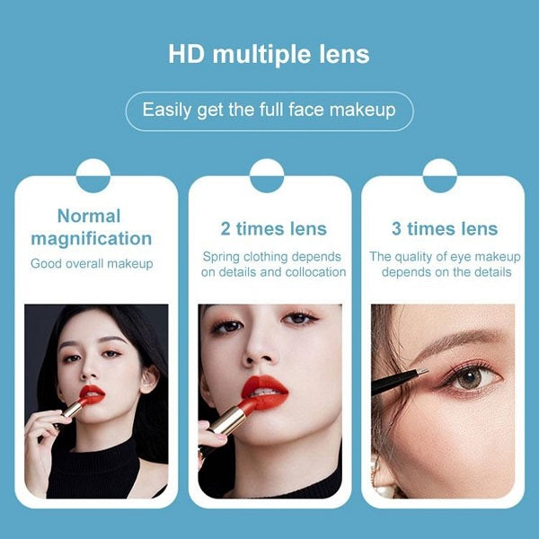 Wolulu AS-51021 Rechargeable 76 LED Makeup Mirror With Three lighting Modes