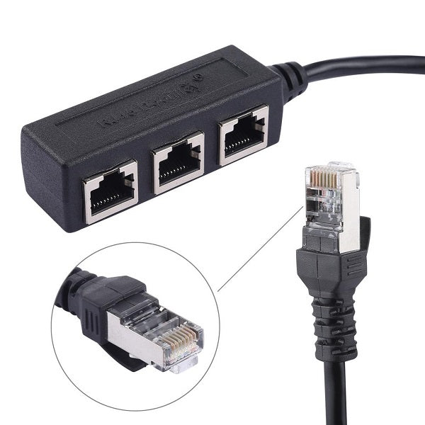 SE-L144 RJ45 Splitter Ethernet One Male To Three Female Extension Line