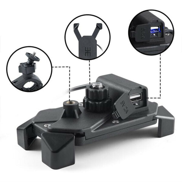 924 Bicycle Mobile Phone Holder With USB Charging Port