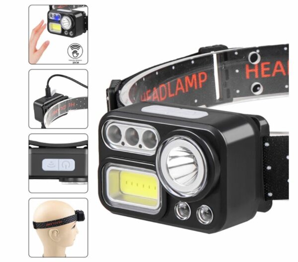 Aerbes AB-Z1178 LED+COB+RGB Sensor Headlamp
