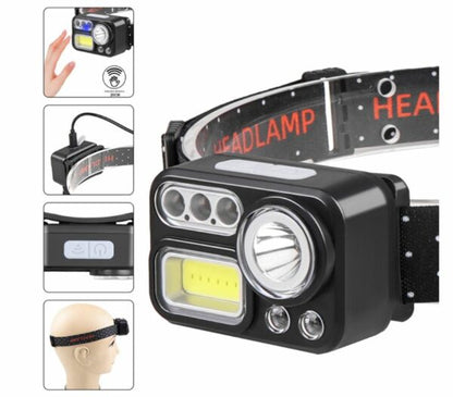 Aerbes AB-Z1178 LED+COB+RGB Sensor Headlamp
