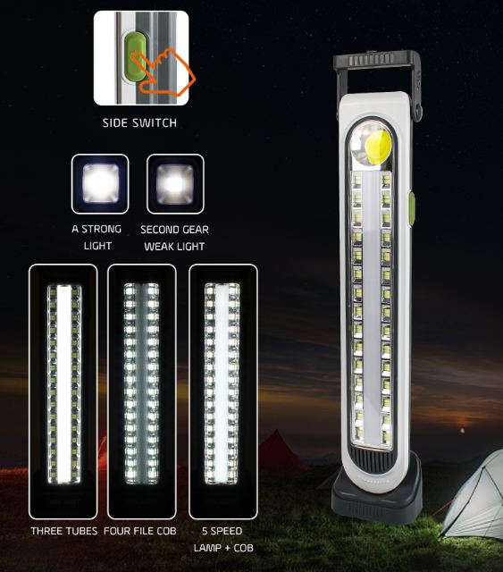 Aerbes AB-TA233 Solar Powered Portable Five Modes Emergency Light With Base