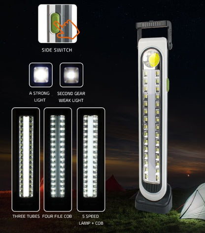 Aerbes AB-TA233 Solar Powered Portable Five Modes Emergency Light With Base