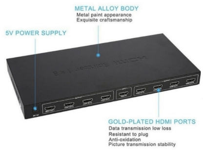 SE-L67 HDMI Splitter With 8 Ports UHD 4K x 2K