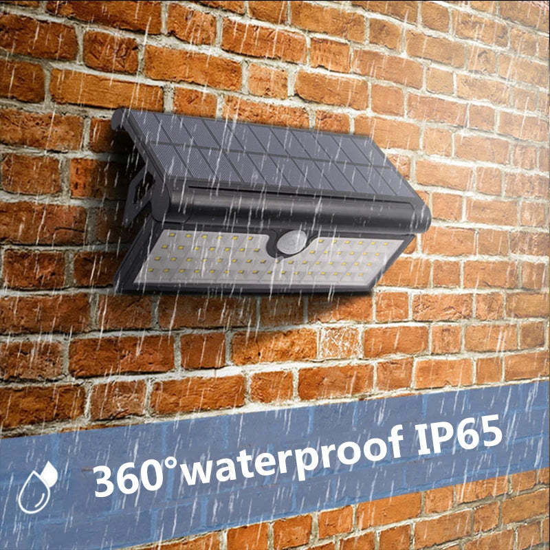 LED Solar Foldable Wall Light Outdoor Solar Powered Sunlight Waterproof PIR Motion Sensor Street Light For Garden Decoration